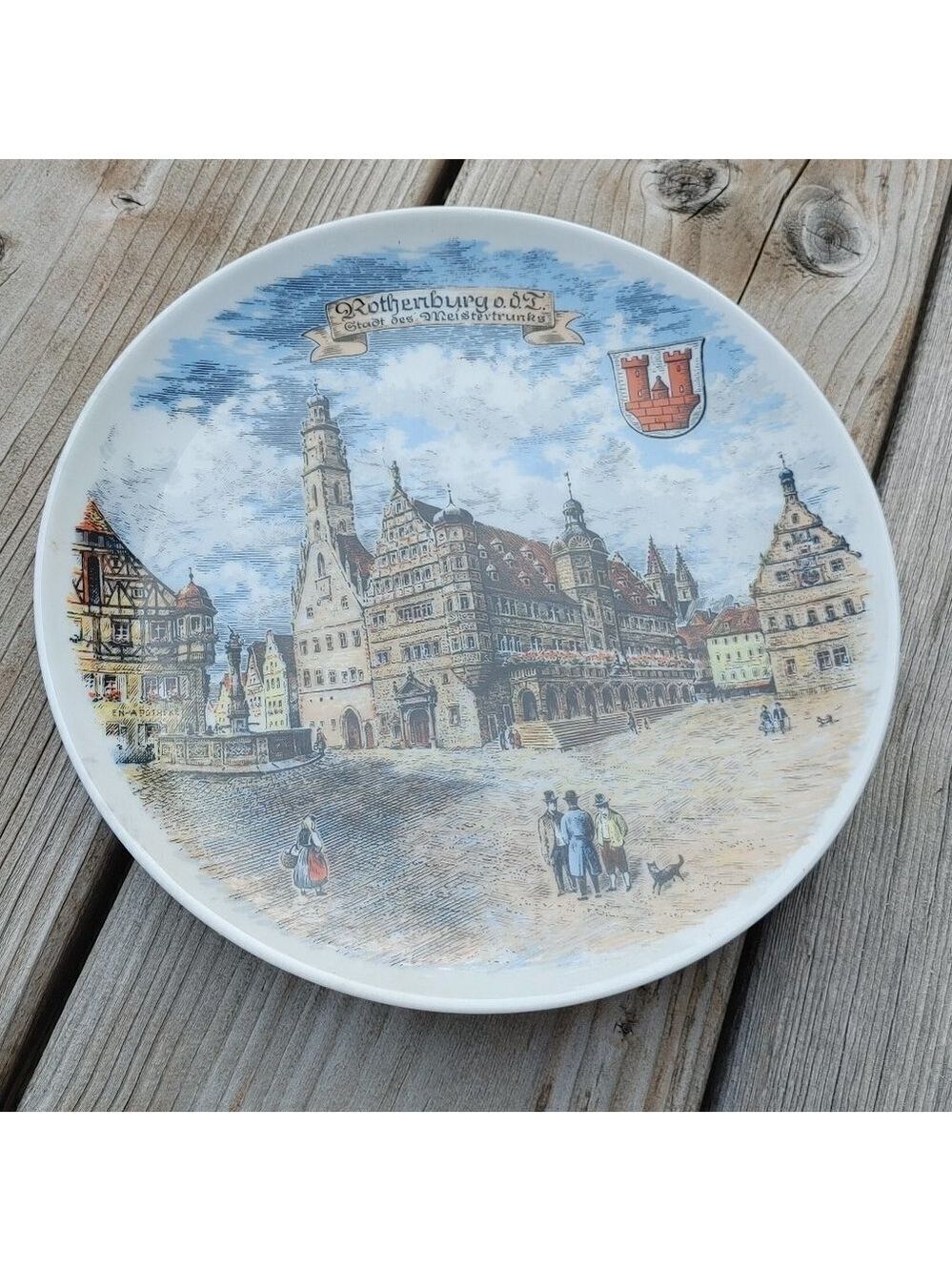 VINTAGE AK Kaiser West Germany Rothenburg ob der Tauber Town Collector Plate